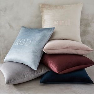 West Elm Luster Velvet Throw Pillows
